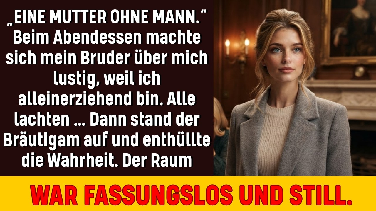 Beim Weihnachtsessen stand mein Bruder auf und verkündete laut: „Wer will schon eine alleinerziehende Mutter?“ Alle lachten. Ich blieb stumm und griff unter dem Tisch nach der Einladung meiner...