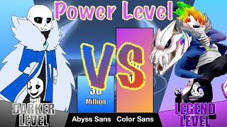 Abyss Sans vs Color Sans Power Level