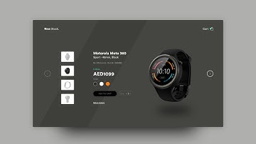 Moto 360 Web UI Design Concept Speed Art #014