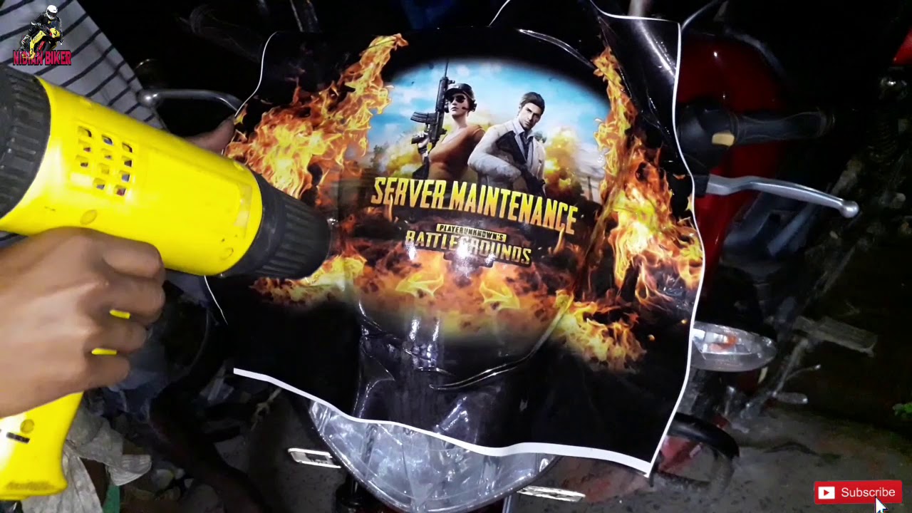 TVS Apache 160 Visor Pubg Striker Installing || Bike Striker Modified