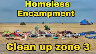 UPDATE Homeless encampment clean up zone 3 in venice beach california