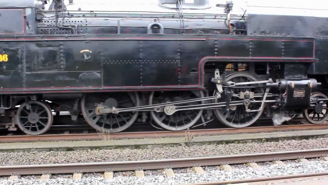 Steamlocomotive - Nr. 736 S (Danish preserved locomotive) - YouTube