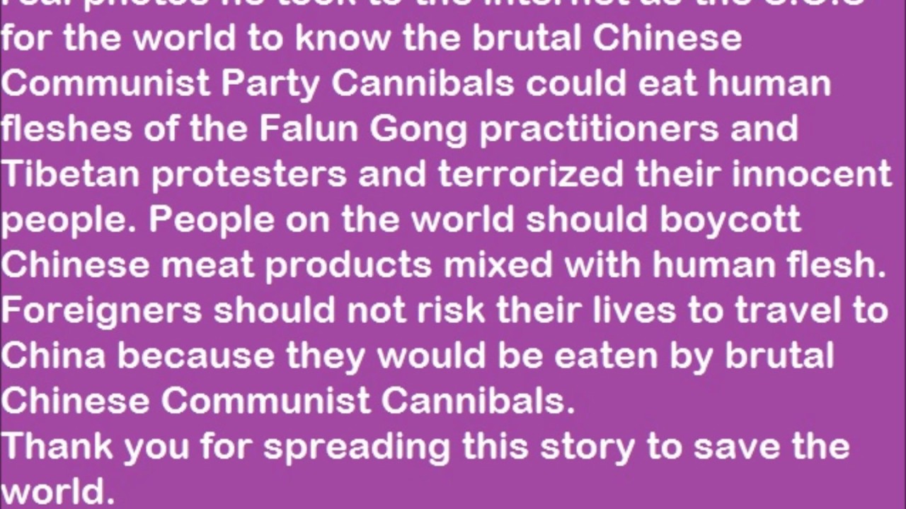 TQ xẻ thịt gái trinh ăn tết – Hu Jintao's followers eating virgin female flesh