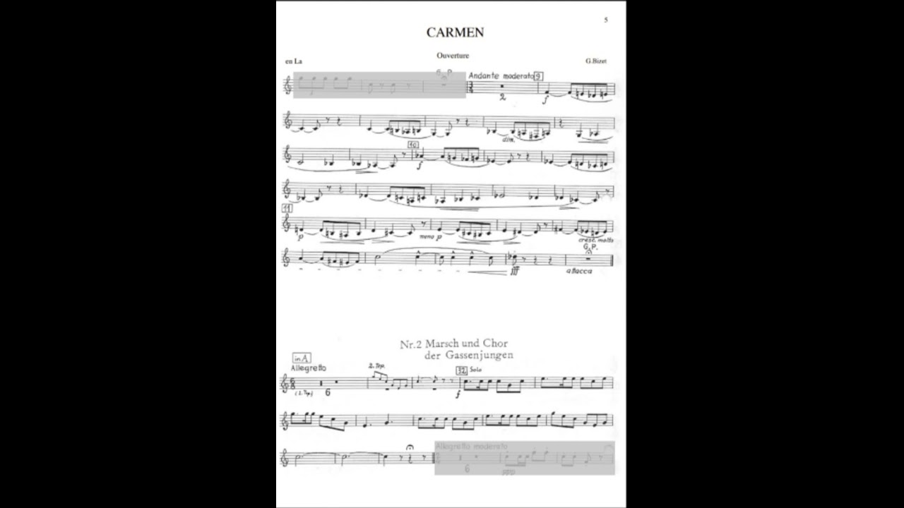 trumpet excerpt- Carmen G. Bizet