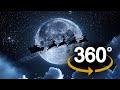 Realidade virtual 360 voo de balo com o papai noel