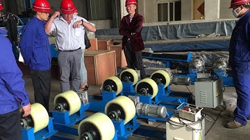 5T, 10T screw adjustable welding rotator working test