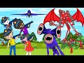 Red Devil Siren Head and Blue Devil Siren Head vs Police Team - Meme Roblox Animation- GV Animations
