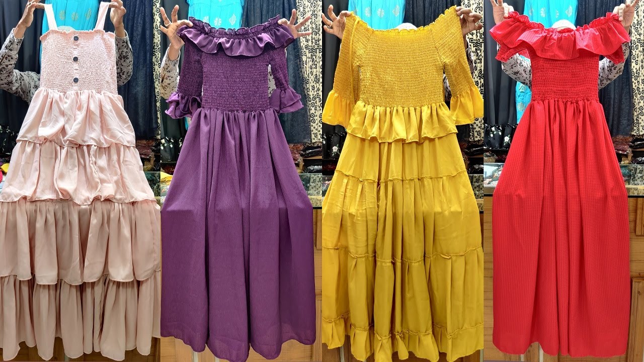 কমদামে Online  ভাইরাল নতুন স্মোকি রাফেল ওয়েস্টার্ন গাউন/টপস ||Western OnePiece/Tops/Gown Collection