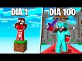 SOBREVIVÍ 100 DÍAS EN UN MUNDO DE UN BLOQUE EN MINECRAFT Y ESTO PASÓ...