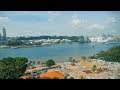 Sentosa Island Singapore Beautiful View from Fort Siloso Skywalk and Lift