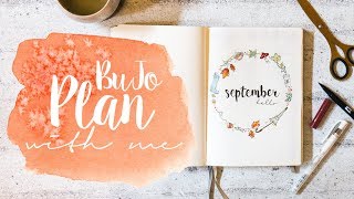 Plan with me | Bullet Journal fall theme with watercolors | September