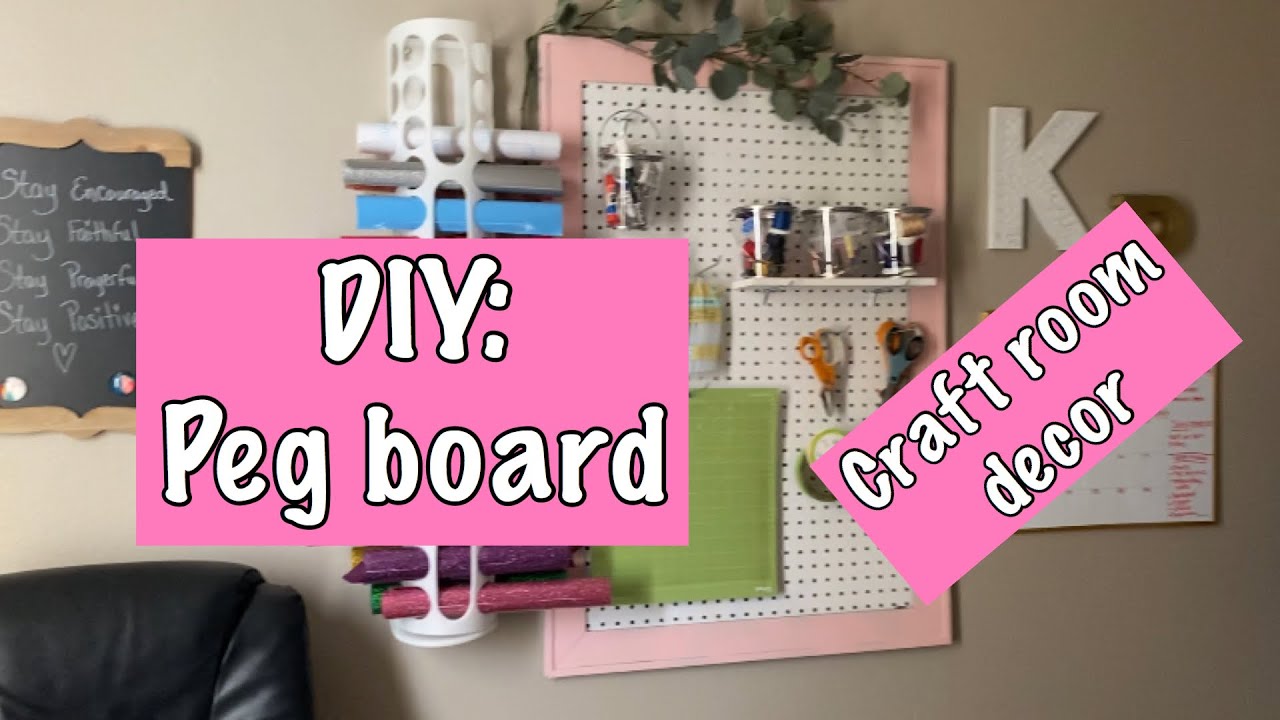 Peg Board DIY Craft room decor YouTube