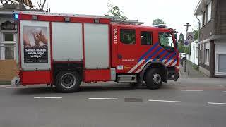 Aankomst Brandweer en Politie; Gaslekkage Dorpsstraat Goirle