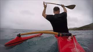 Downwind V1 vs OC1 #downwind #outrigger #canoe #waa #newcaledonia #paddling #waterman #tehuritaua