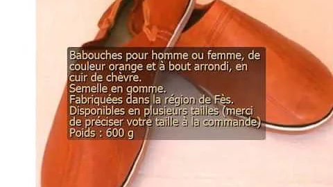 BABOUCHE MAROCAINE EN CUIR