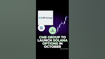 📰 JUST IN: CME GROUP TO LAUNCH SOLANA FUTURES OPTIONS IN OCTOBER 😎 #investing #trading #indexing