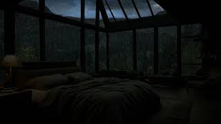 Thunder and rain echo outside the enchanting pine forest for a good night's sleep