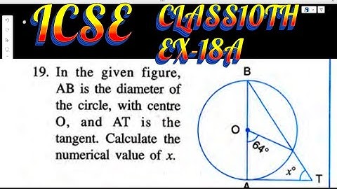 Icse Selina | Exercise 18A Q-19 |ICSE Class 10