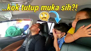 Malah Sembunyi! | Vlog Hanum Bocil Antar Papa Swab PCR Drive ...