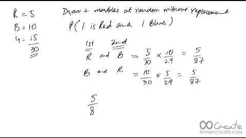 Probability 3 - Probability of drawing marbles - Part 1