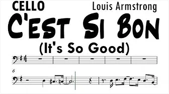 C'est Si Bon Cello Sheet Music Backing Track Play Along Partitura