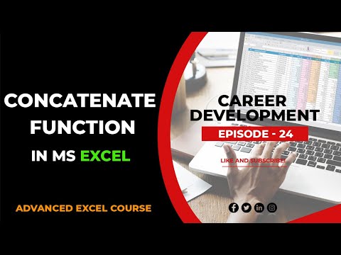 How to Use Concatenate Function in MS Excel || Advanced Excel - Ep - 24