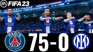 FIFA 23 - MESSI, RONALDO, MBAPPE, NEYMAR, ALL STARS | PSG 75-0 INTER MILAN ! UCL FINAL !