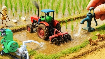 Making new modern cultivator plough machine science projects, diy mini tractor working at mini farm