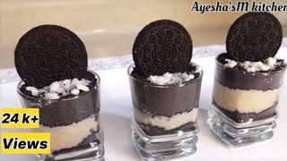 5 minutes Oreo Dessert Shots Recipe | No Bake Delicious Dessert Recipe