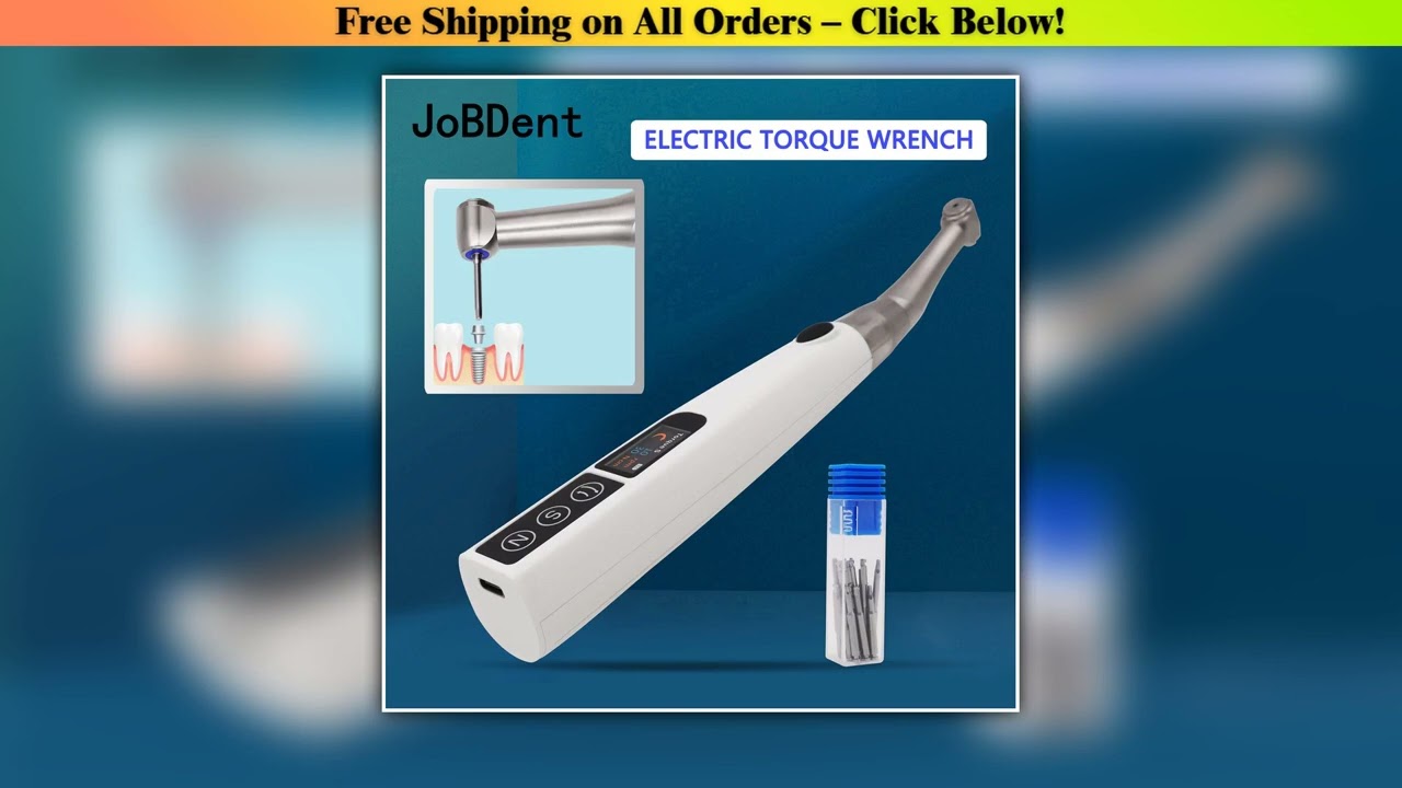 Dental Implant Motor Electric Wireless Torque Driver Implant Torque Wrench with 16pcs Screwdrivers
