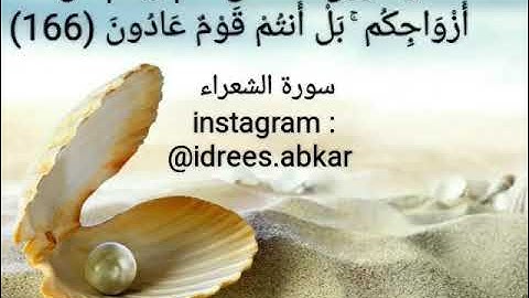 أتأتون الذكران من العالمين#تلاوة للقاريء الشيخ#إدريس_أبكر من#سورة_الشعراء