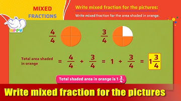 G4 - Module 19 - Ex1 - Write mixed fraction for the pictures | Appu Series | Grade 4 Math Learning