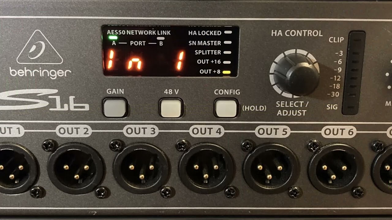 Connecting the X32 Rack to the Behringer S16 Stage Box