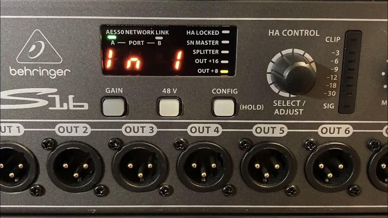 Connecting the X32 Rack to the Behringer S16 Stage Box YouTube