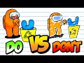 Cool DOs & DONT's Awesome AMONG US Drawings in 1 Minute Challenge #Compilation