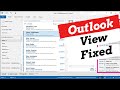 Fixed outlook inbox view suddenly changed