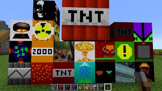 Minecraft: MEGA TNT MOD All Tier 3 Tnts (20+ TNT Explosions) in one video