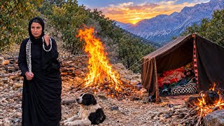 😱 Surviving in a Mountain Tent 🏔 | Collecting Firewood and Rebuilding a Stone Shelter