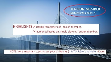 TENSION MEMBER NUMERICALS PART-3.
