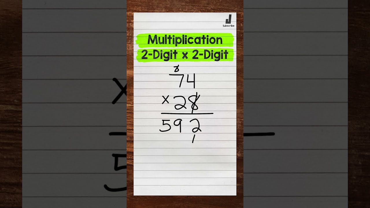 2 Digit By Multiplication Math With Mr J Shorts