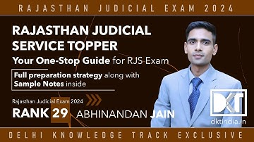 RJS Exam 2024 | Strategy & Grab Free Notes Inside For RJS | By Abhinandan Jain, Rank 29 RJSE 2024