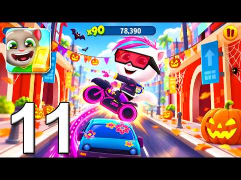 Talking Tom Gold Run - Gameplay Walkthrough Part 11 - New Halloween Update (Android, iOS)