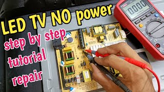 Led TV no Power tutorial repair TCL55  paano Ayusin ☺️??