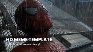 Spiderman Sitting In Rain Meme Template 