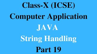JAVA String Handling Part 19: Alphabetic Pattern