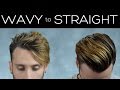 Curly/Wavy to Straight | Hair Styling Tutorial | Men's Hair 2017