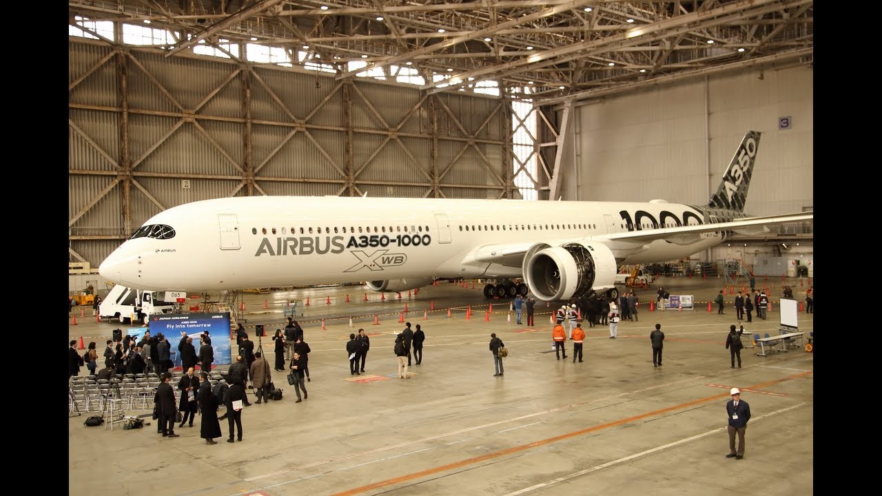777後継「エアバスA350-1000」初飛来 JAL社長は「ノートラブル」に期待