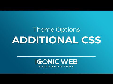 Theme Options - Additional CSS