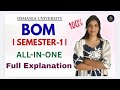 BOM | BUSINESS ORGANIZATION MANAGEMENT | ALL-IN-ONE VIDEO | OU | SEM-1 | 2026 | @shivanipallela