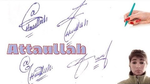 Attaullah name signature with arooj